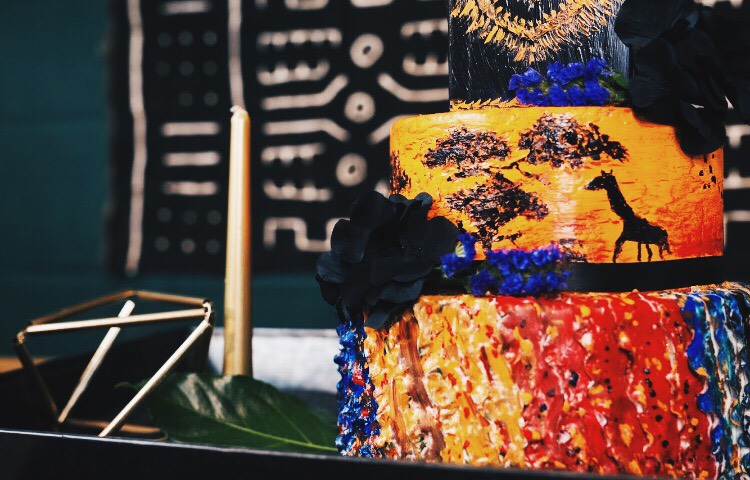 cake, african design, wedding, wakanda, black panther